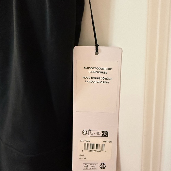 NWT ALO Yoga Alosoft Courtside Mini Dress in Black size XS - Picture 5 of 8